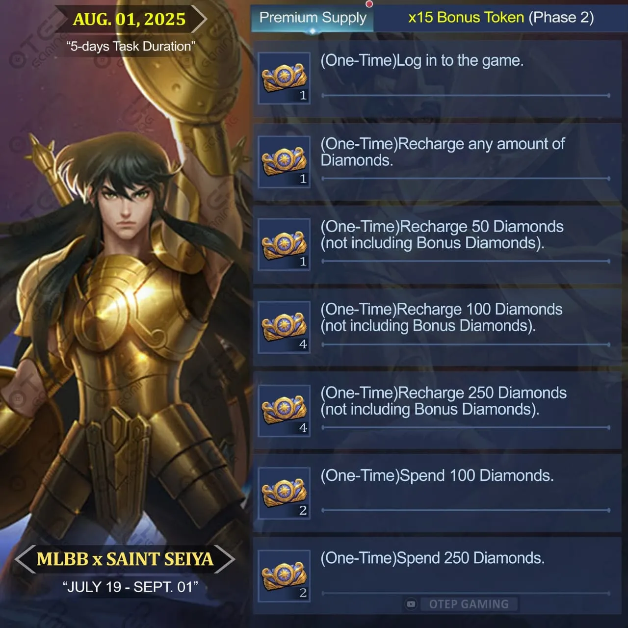 MOBILE LEGENDS 5 DIAMONDS DG